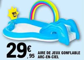 aire de jeux gonflable arc-en-ciel