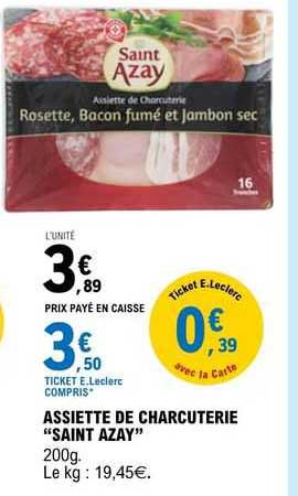 assiette de charcuterie "saint azay"