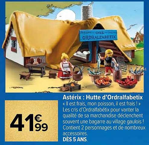astérix : hutte d'ordralfabetix