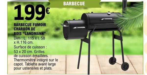barbecue fumoir charbon de bois "landmann"