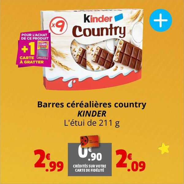 barres céréalières country kinder