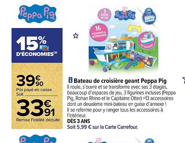 bateau de croisière géant peppa pig