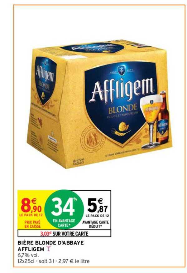 Bière Blonde D'abbaye Affligem