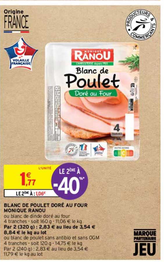 blanc de poulet doré au four monique ranou