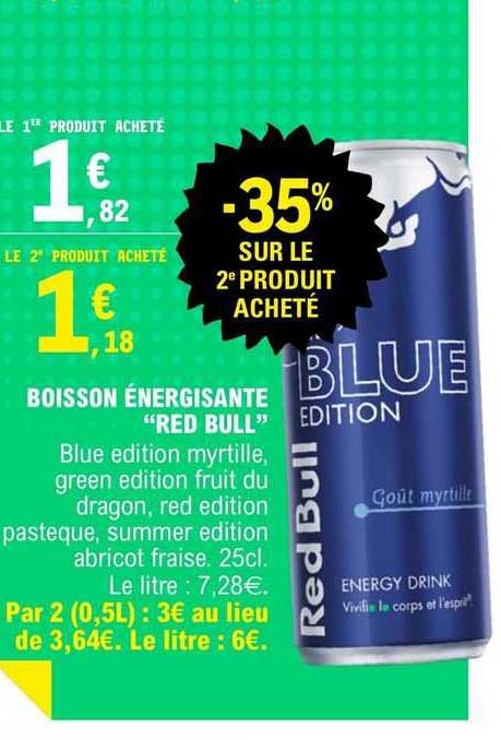 boisson énergisante "red bull"