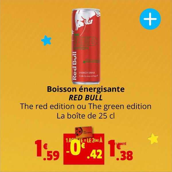 boisson énergisante red bull the red edition ou the green edition