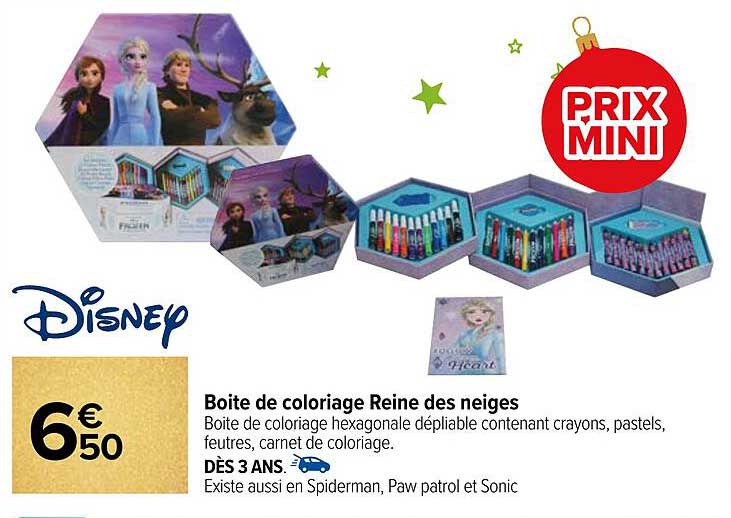 boîte de coloriage reine des neiges disney