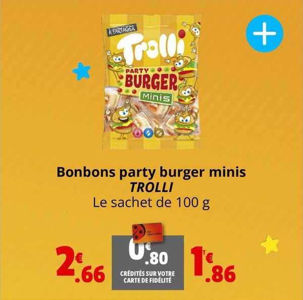 Bonbons Party Burger Minis Trolli