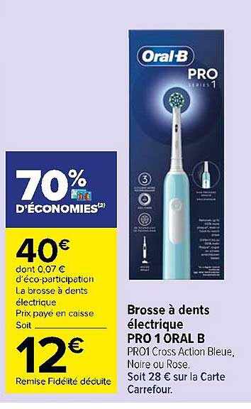 brosse à dents électrique pro 1 oral b