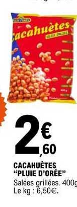 cacahuètes "pluie d'orée"
