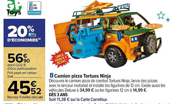 Camion Pizza Tortues Ninja