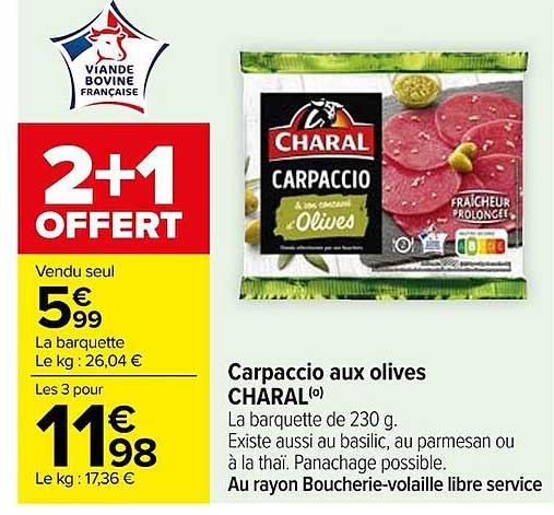 Carpaccio Aux Olives Charal