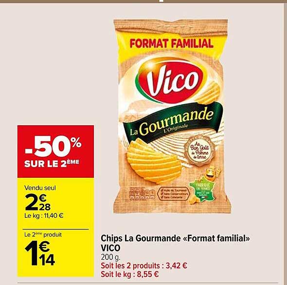 chips vico la gourmande "format familial"