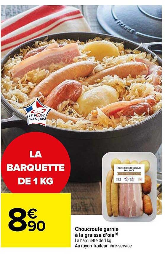 choucroute carnie à la graisse d'oie
