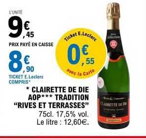 clairette de die aop tradition "rives et terrasses"