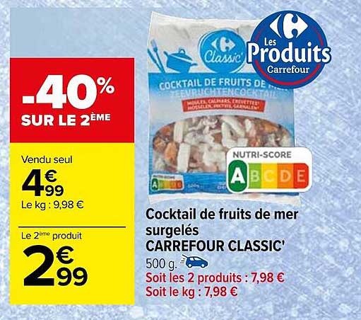 Cocktail De Fruits De Mer Surgelés Carrefour Classic'