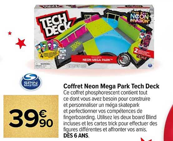 coffret néon méga park tech deck