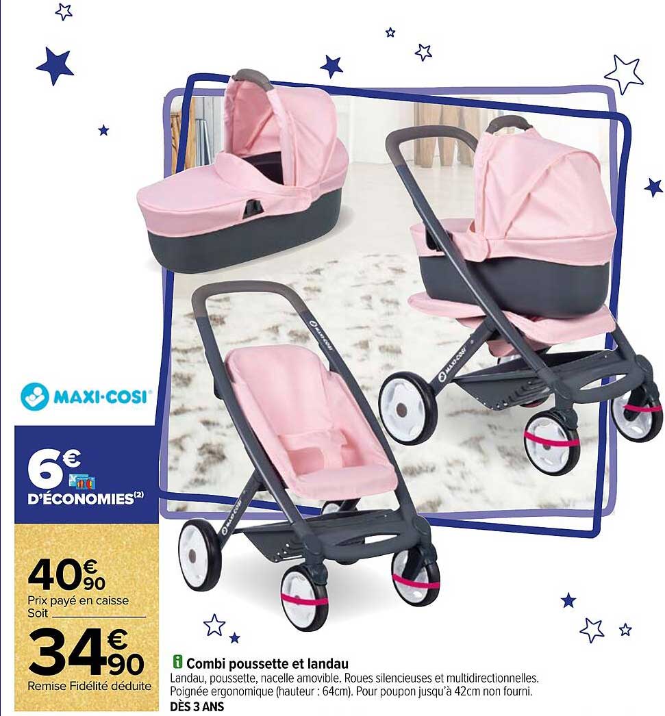 combi poussette et landau maxi-cosi