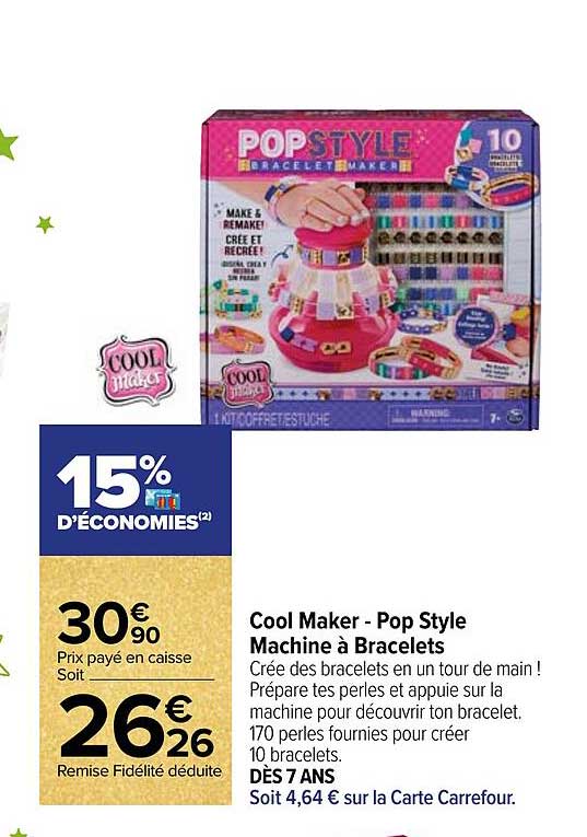 cool maker - pop style machine à bracelets