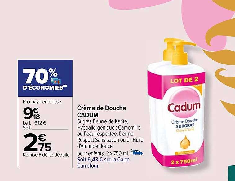 Crème De Douche Cadum