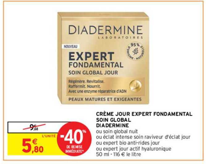 Crème Jour Expert Fondamental Soin Global Diadermine