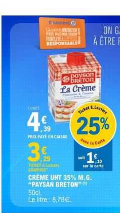 crème uht 35% m.g. "paysan breton"