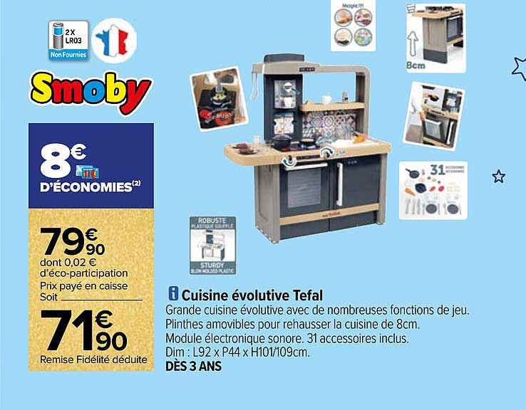 cuisine évolutive tefal smoby