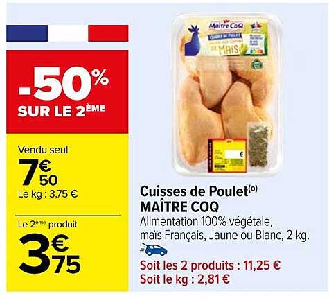 cuisses de poulet maître coq