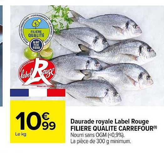 Daurade Royale Label Rouge Filière Qualité Carrefour