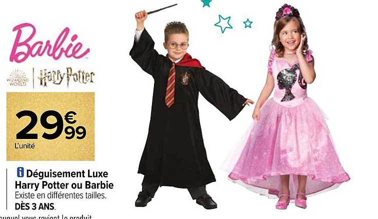 déguisement luxe harry potter ou barbie