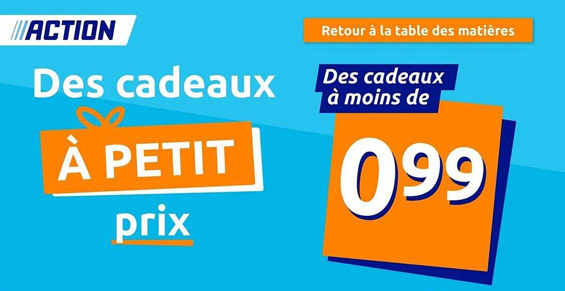 des cadeaux à petit prix