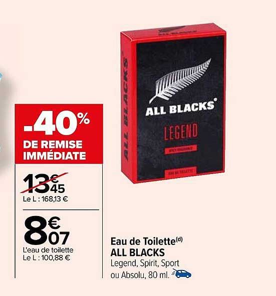 eau de toilette all blacks