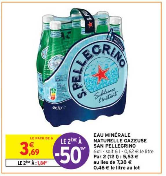 eau minérale naturelle gazeuse san pellegrino