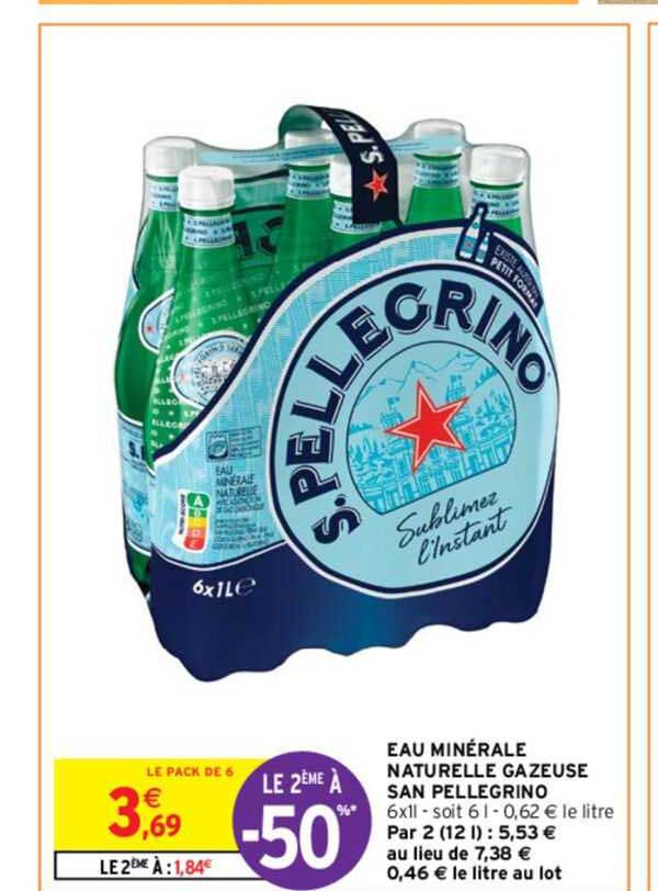 eau minérale naturelle gazeuse san pellegrino