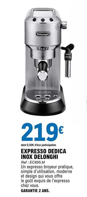 expresso dedica inox delonghi