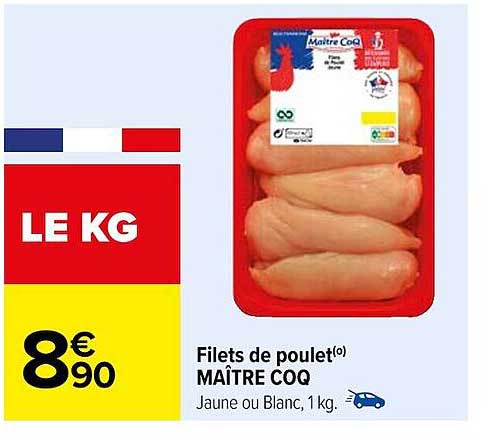 filets de poulet maître coq