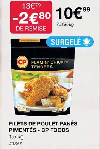filets de poulet panés pimentés - cp foods