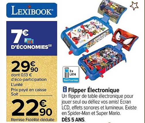 flipper électronique lexibook