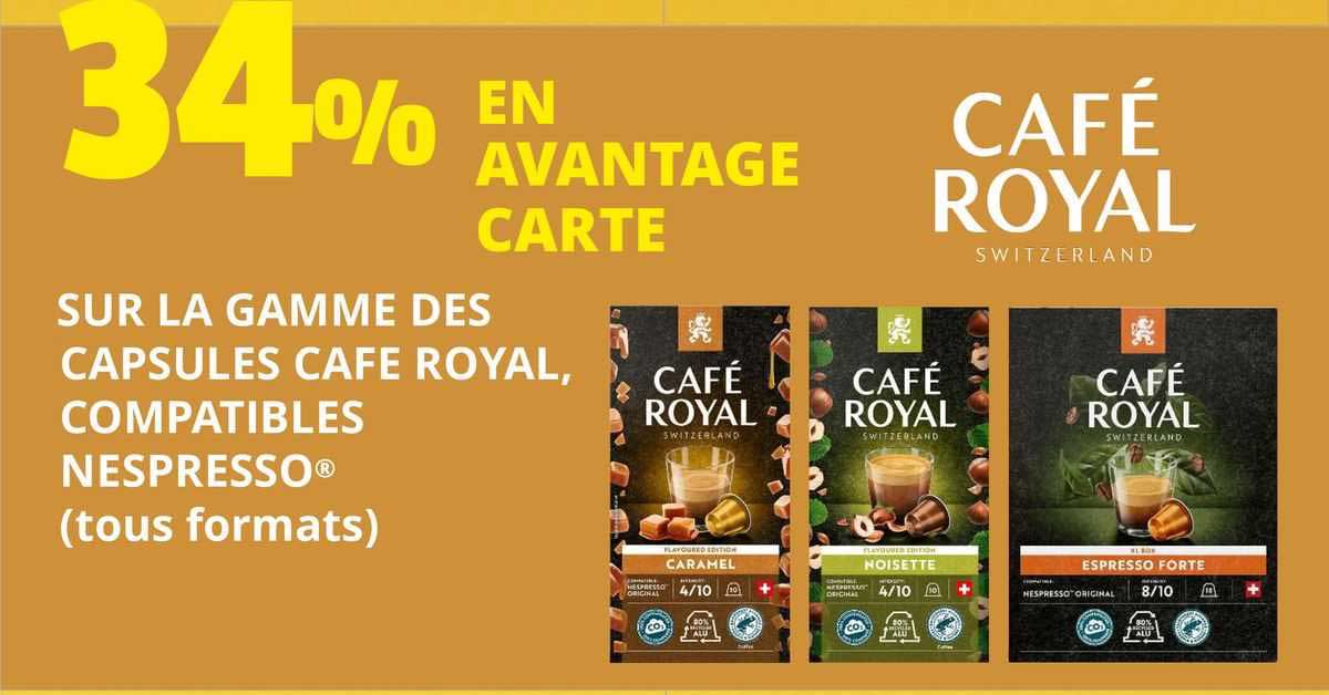 gamme de capsules café royal compatibles nespresso