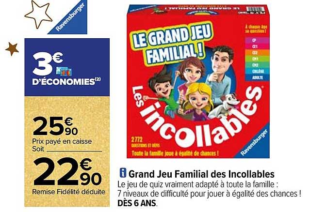 Grand Jeu Familial Des Incollables Ravensburger