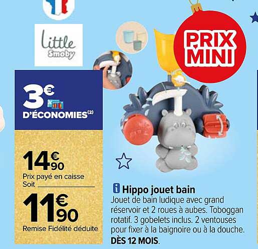 hippo jouet bain little smoby