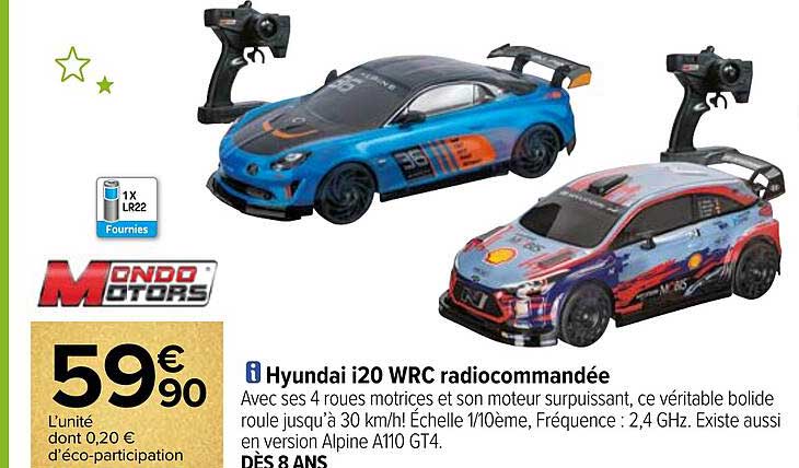 hyundai i20 wrc radiocommandée mondo motors
