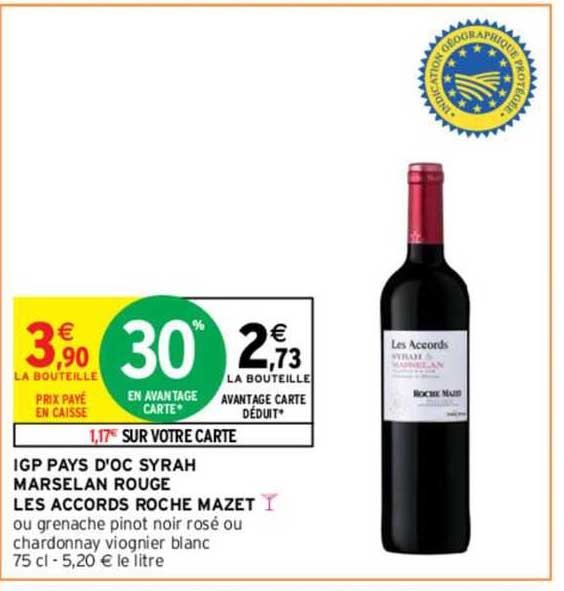 igp pays d'oc syrah marselan rouge les accords roche mazet