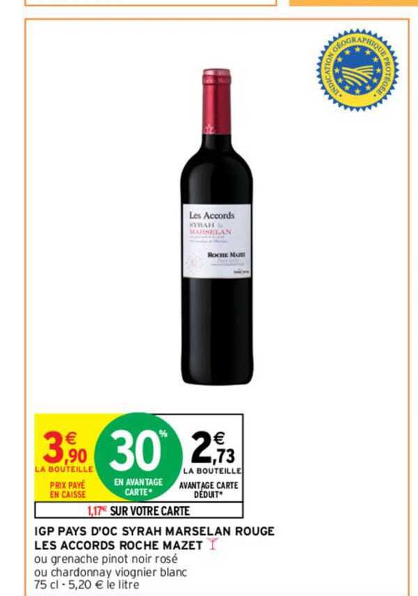 igp pays d'oc syrah marselan rouge les accords roche mazet