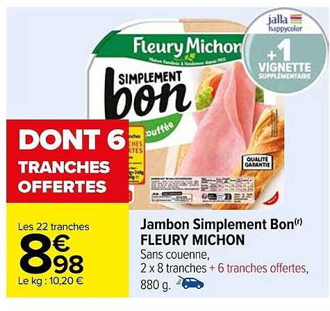 jambon simplement bon fleury michon