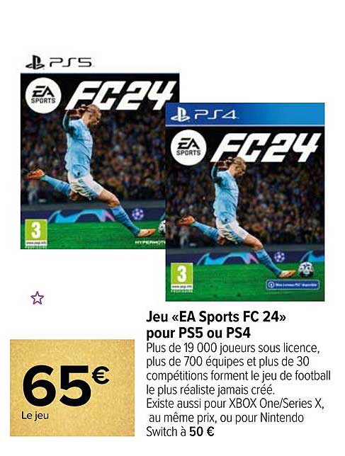 Jeu «ea Sports Fc 24» Pour Ps5 Ou Ps4