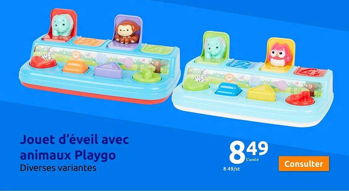 jouet d'éveil avec animaux playgo
