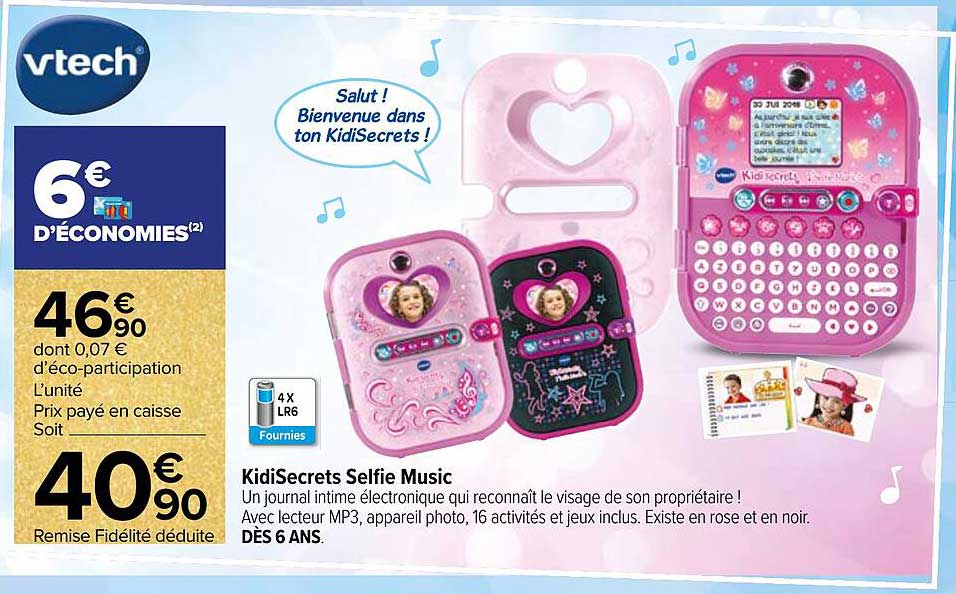 kidiSecrets selfie music vtech