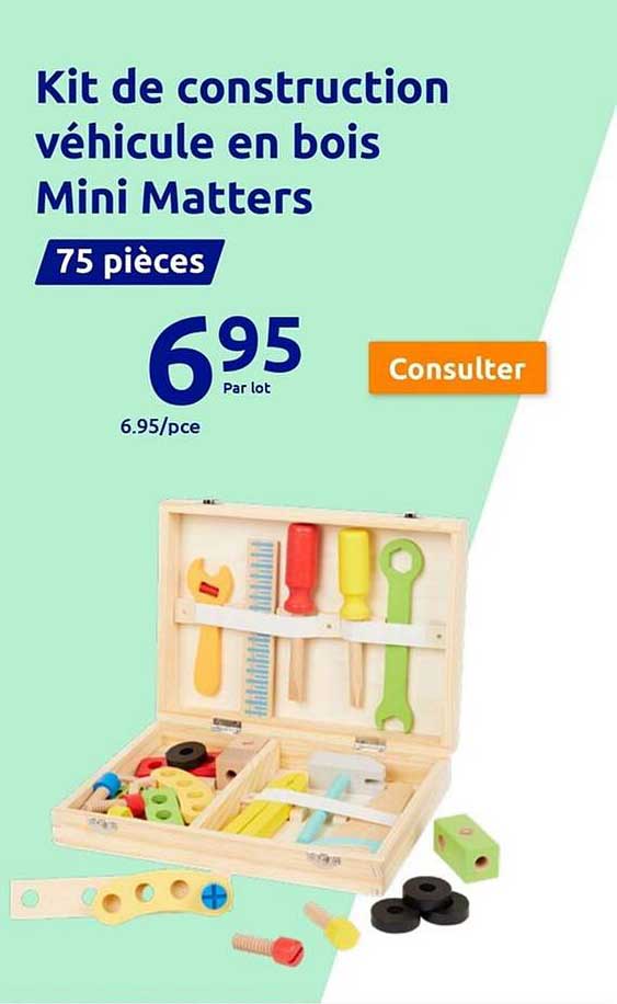 Kit De Construction Véhicule En Bois Mini Matters