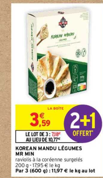 korean mandu légumes mr min
